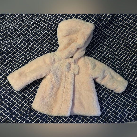 Little Me Other - Little Me Pink Faux Fur Baby Coat